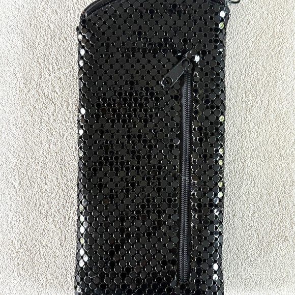 Vintage Elka Black Metal Mesh Clutch Bag & Black Mesh Eyeglass Holder - 2 Pieces - Picture 3 of 3